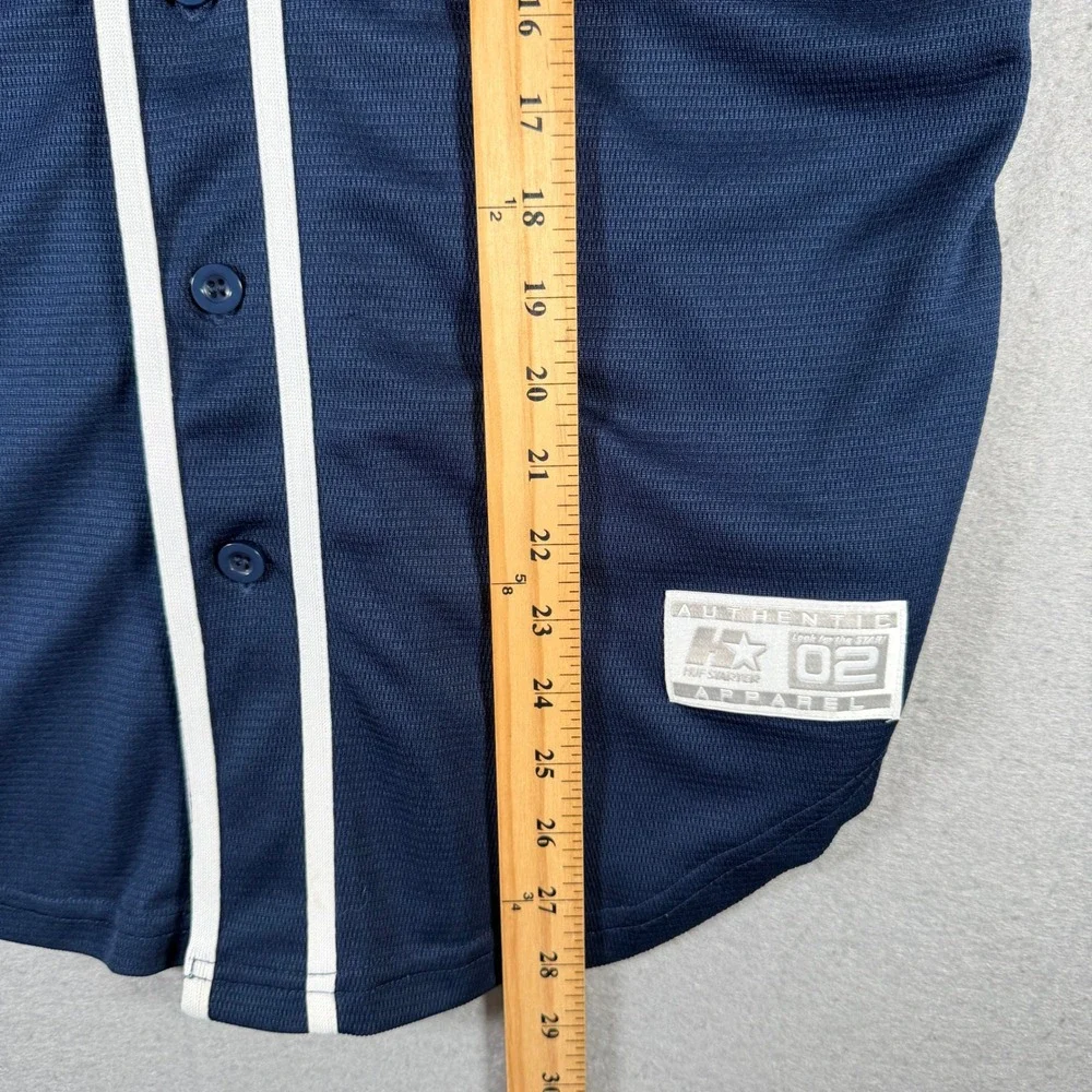 HUF x Starter Mens Navy Blue Baseball Jersey Embroidered Patch Size Small - Picture 6 of 13